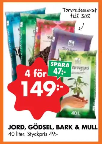ÖoB JORD, GÖDSEL, BARK & MULL erbjuda