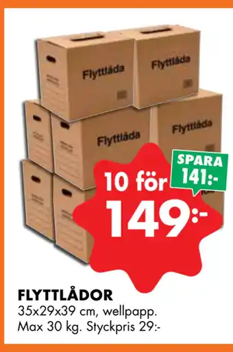 ÖoB FLYTTLÅDOR erbjuda