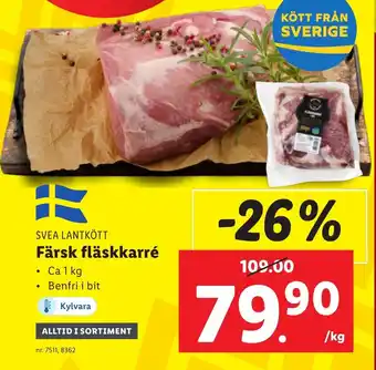 Lidl Färsk fläskkarré erbjuda