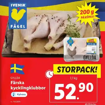 Färska kycklingklubbor