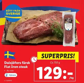 Lidl Dalsjöfors färsk Flat Iron steak erbjuda