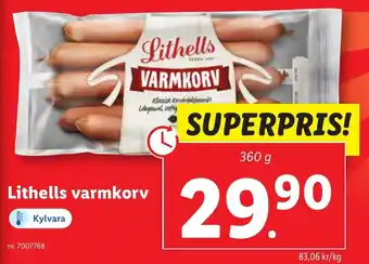 Lidl Lithells varmkorv erbjuda