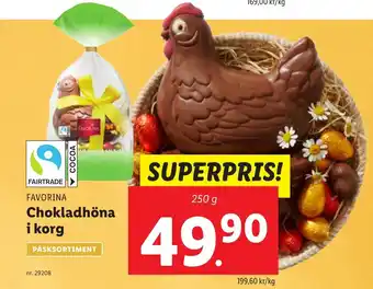 Lidl Chokladhöna i korg erbjuda