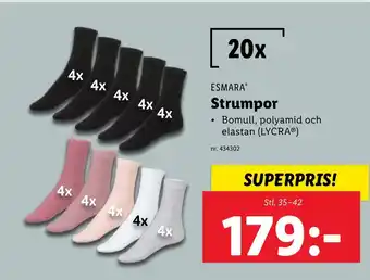Lidl Strumpor erbjuda