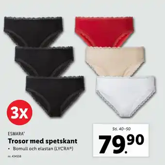 Lidl Trosor med spetskant erbjuda