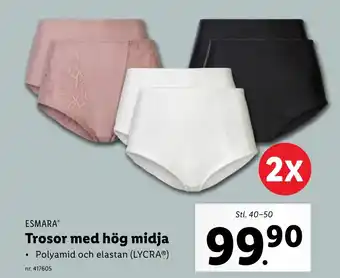 Lidl Trosor med hög midja erbjuda