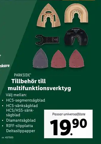 Lidl Tillbehör till multifunktionsverktyg erbjuda