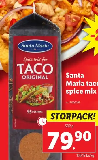 Lidl Santa Maria taco spice mix erbjuda