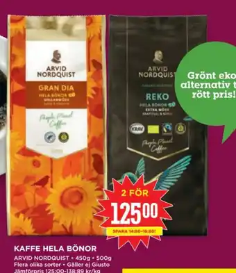 Willys KAFFE HELA BÖNOR erbjuda