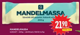 Willys MANDELMASSA erbjuda