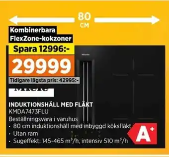 Power INDUKTIONSHÄLL MED FLÅKT KMDA7473FLU erbjuda
