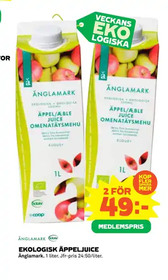 Coop EKOLOGISK ÄPPELJUICE erbjuda