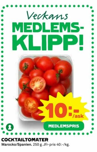 Coop Cocktailtomater erbjuda