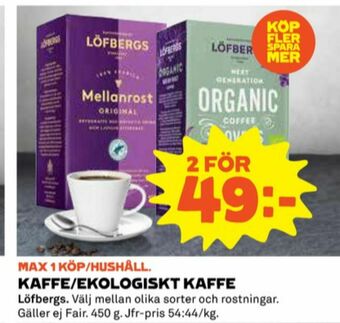Coop Löfbergs Lila Kaffe malet erbjuda