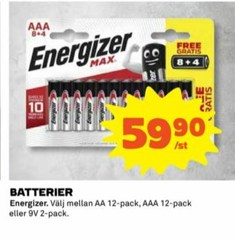 Coop Energizer Batterier erbjuda