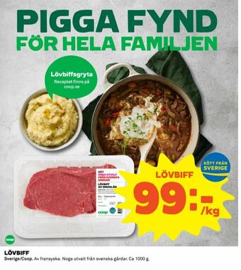 Coop Coop Lövbiff erbjuda