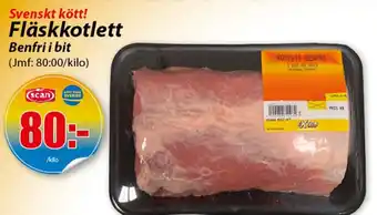 Extra Mjällby Stormarknad Fläskkotlett erbjuda