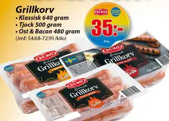 Extra Mjällby Stormarknad Grillkorv erbjuda