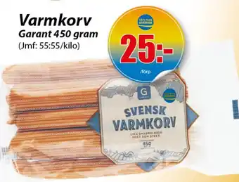 Extra Mjällby Stormarknad Varmkorv erbjuda