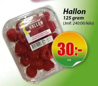Extra Mjällby Stormarknad Hallon erbjuda