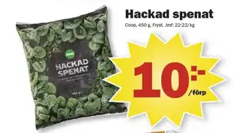 Pekås Hackad spenat erbjuda