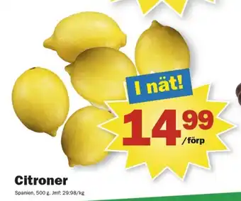 Pekås Citroner erbjuda