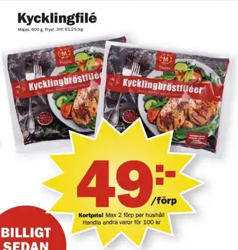 Pekås Kycklingfilé erbjuda