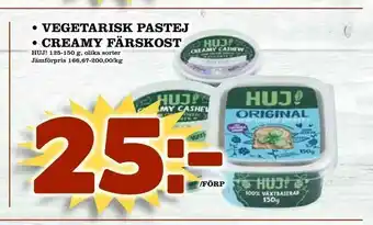 Bonum Matmarknad vegetarisk pastej • creamy färskost erbjuda