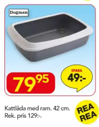 Kattlåda med ram. 42 cm