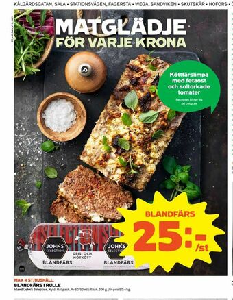 Coop Extra Blandfärs i rulle erbjuda