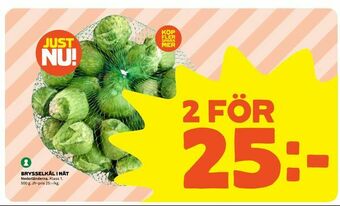 Coop Extra Brysselkål i nät erbjuda