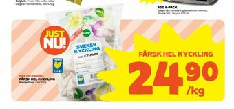 Coop Extra Färsk hel kyckling erbjuda