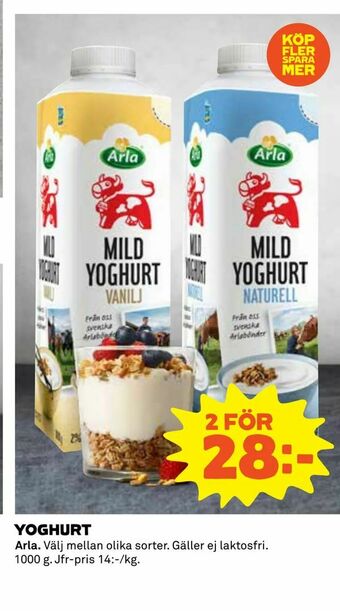 Coop Daglivs Yoghurt erbjuda