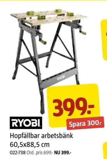 Jula Ryobi arbetsbänk erbjuda