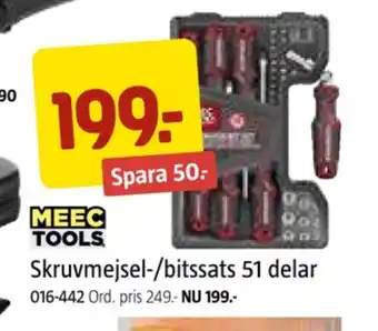 Jula Meec tools skruvmejslar erbjuda