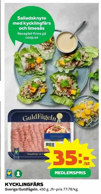 Coop Daglivs Kycklingfärs erbjuda