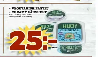 Din Mat vegetarisk pastej • creamy färskost erbjuda