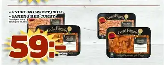 Din Mat kyckling sweet chili • paneng red curry erbjuda