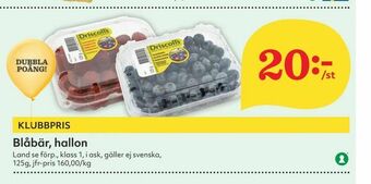 Hemköp Blåbär, hallon erbjuda