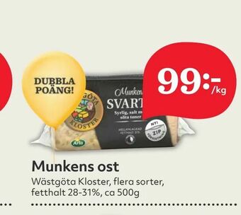Hemköp Munkens ost erbjuda