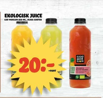 Nelins ekologisk juice erbjuda