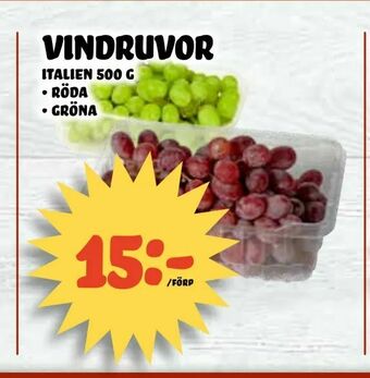 Nelins vindruvor erbjuda