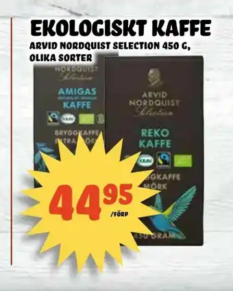 Nelins ekologiskt kaffe erbjuda