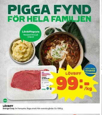 Coop Lövbiff erbjuda