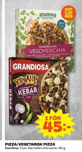 Coop Pizza/vegetarisk pizza erbjuda