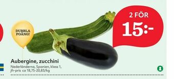 Hemköp Aubergine, zucchini erbjuda