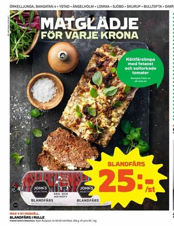 Coop Extra Blandfärs i rulle erbjuda