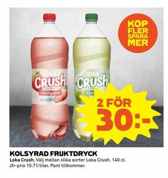 Coop Extra Kolsyrad fruktdryck erbjuda