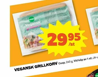 Coop Forum Vegansk grillkorv erbjuda