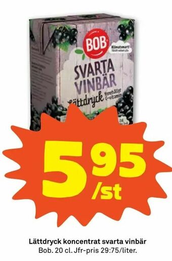 Lättdryck koncentrat svarta vinbär
